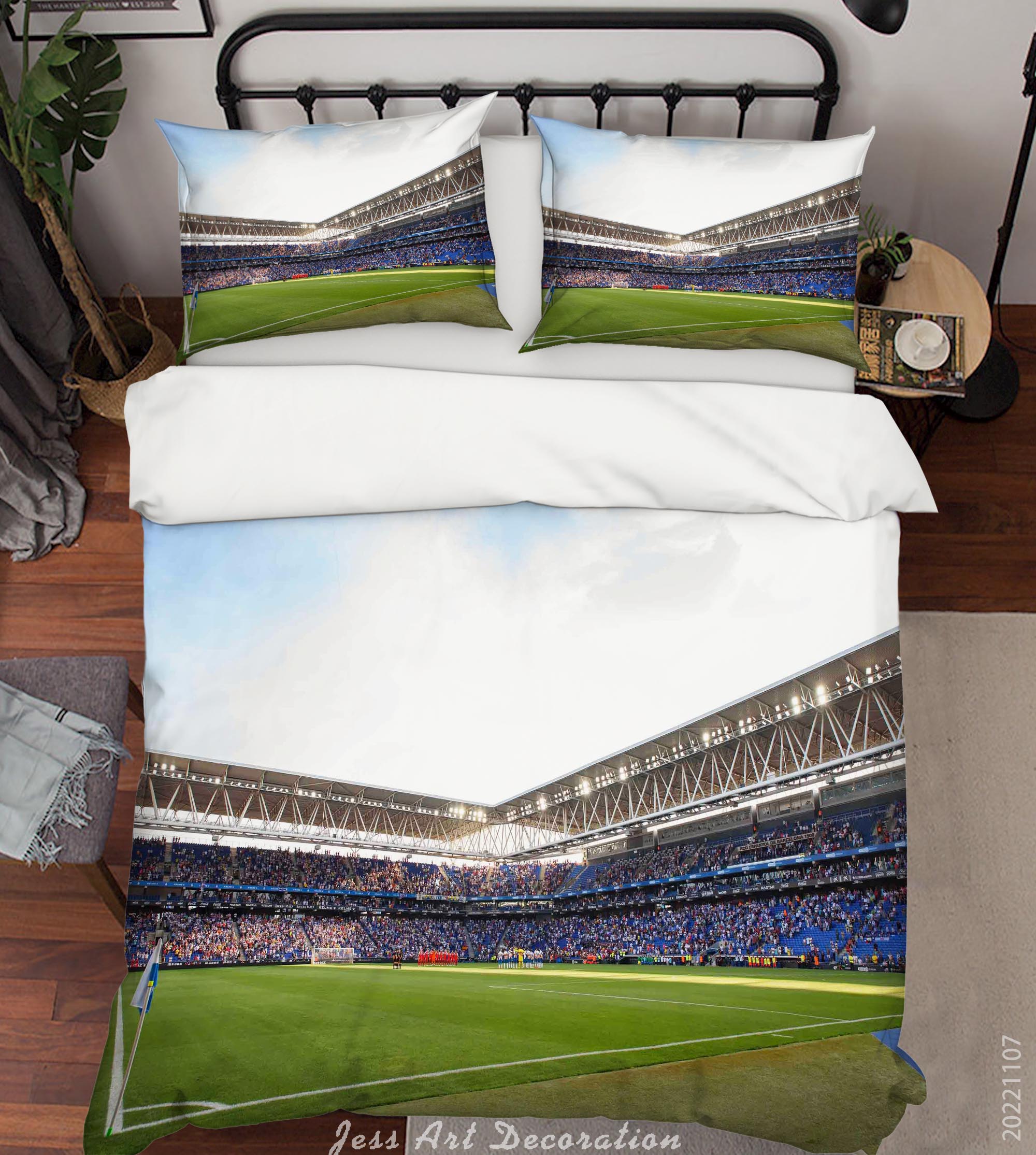 3D Real Madrid Spectator Seats Sunlight Quilt Cover Set Bedding Set Duvet Cover Pillowcase 833