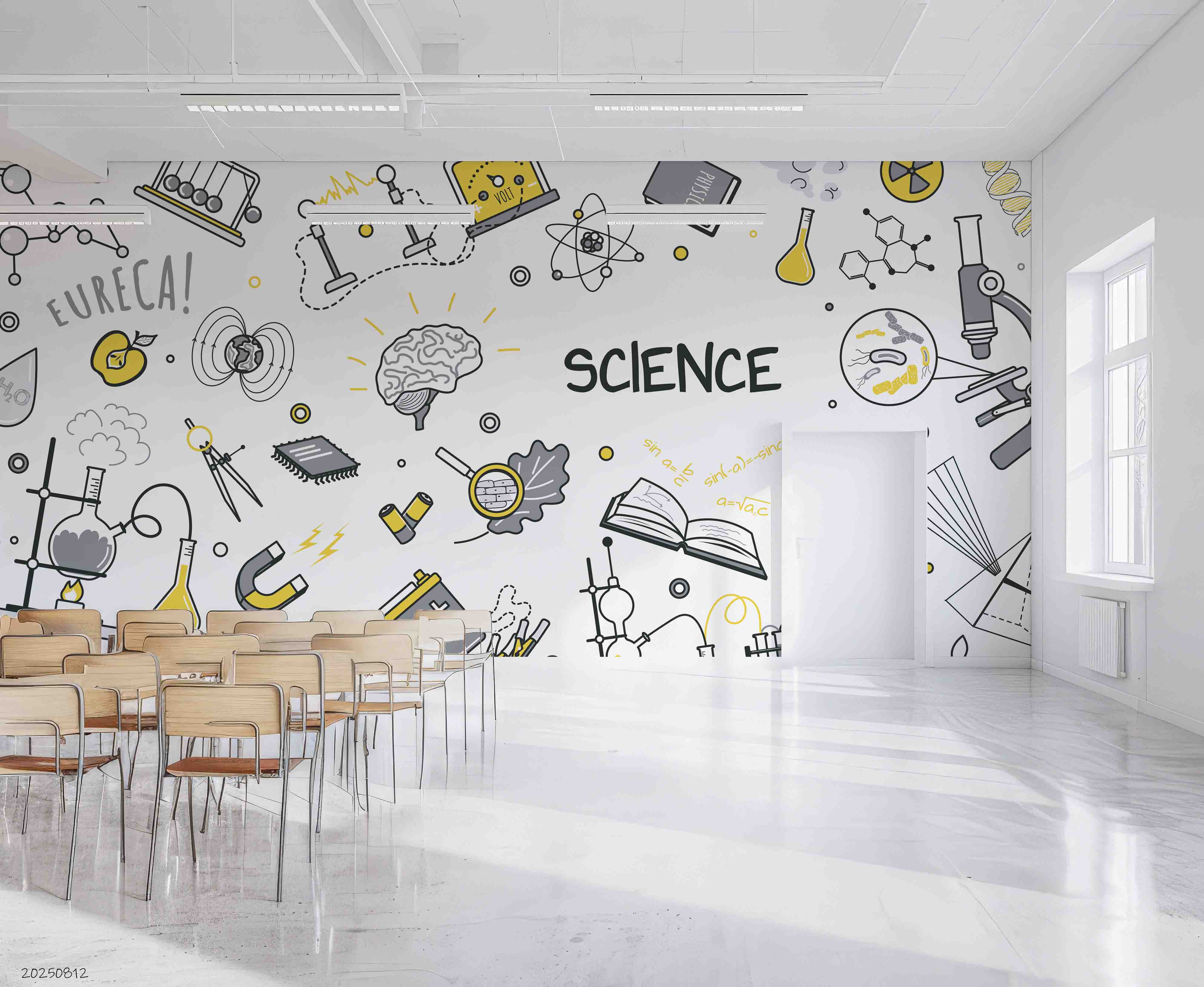 3D School STEM Science Lab Classroom Teaching Aid Wall Mural Wallpaper 19