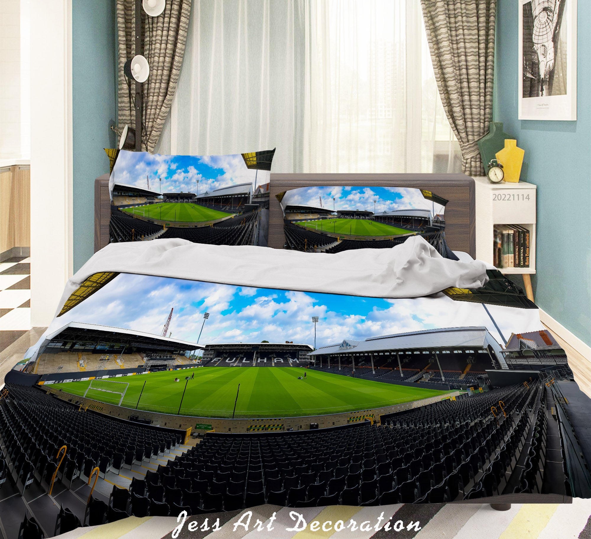 3D Everton Football Club Bluesky Cloud Quilt Cover Set Bedding Set Duvet Cover Pillowcase 902