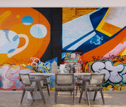 3D Graffiti Round Love Triangle Wall Mural Wallpaper YXL 2805