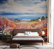3D Sky Sea Floral Oil Painting Wallpaper Wall Mural Wall Decor Wall Art Wall Sticker Remoable Wallpaper LQH 25