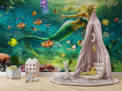 3D Beautiful Mermaid Underwater World Wall Mural Wallpaper GD 3650- Jess Art Decoration