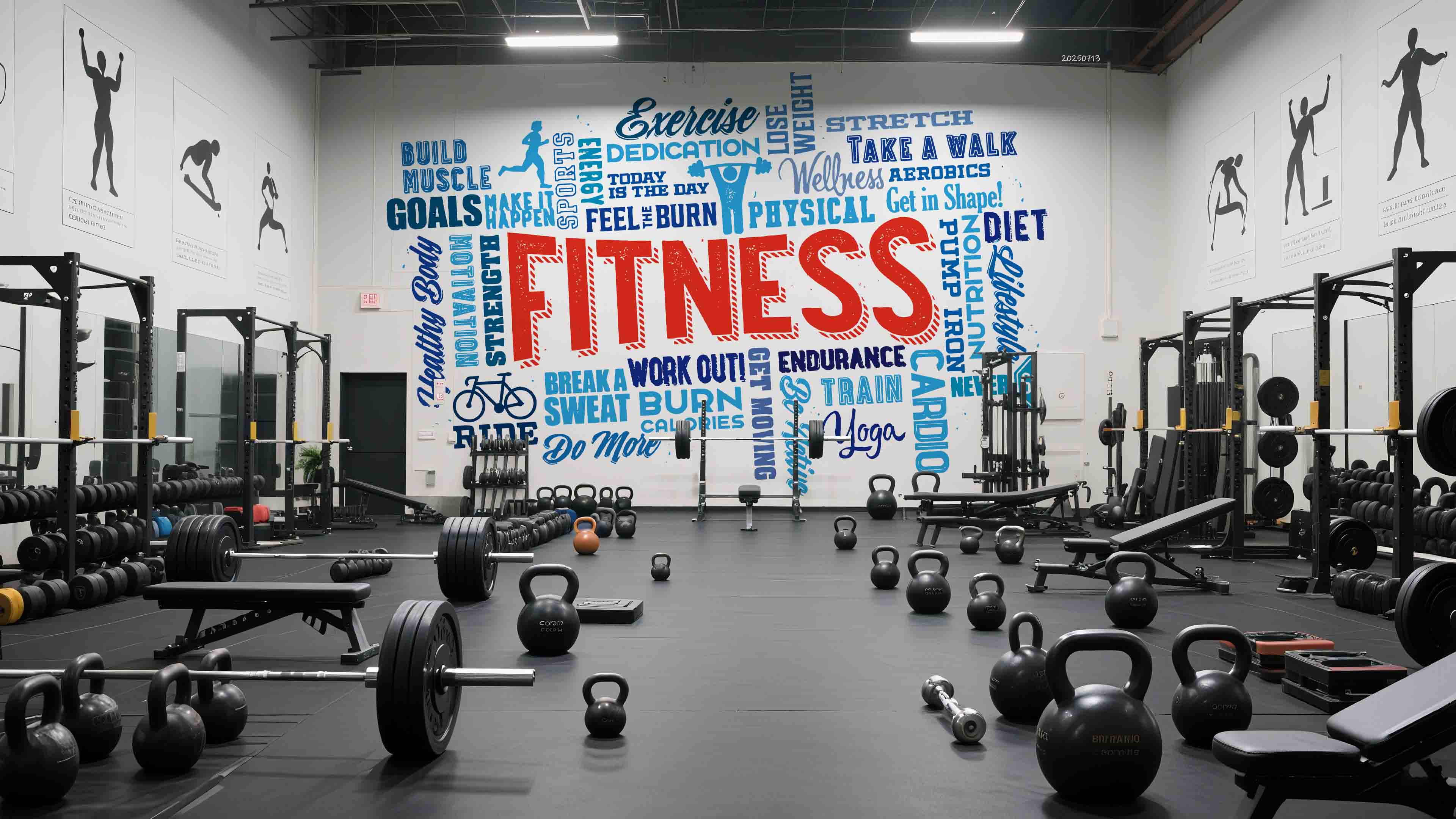 3D Gym Fitness Gymnasium Wall Mural Wallpaper 71