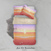 3D Sandbeach Sea Sunrise Sky Quilt Cover Set Bedding Set Duvet Cover Pillowcase 328