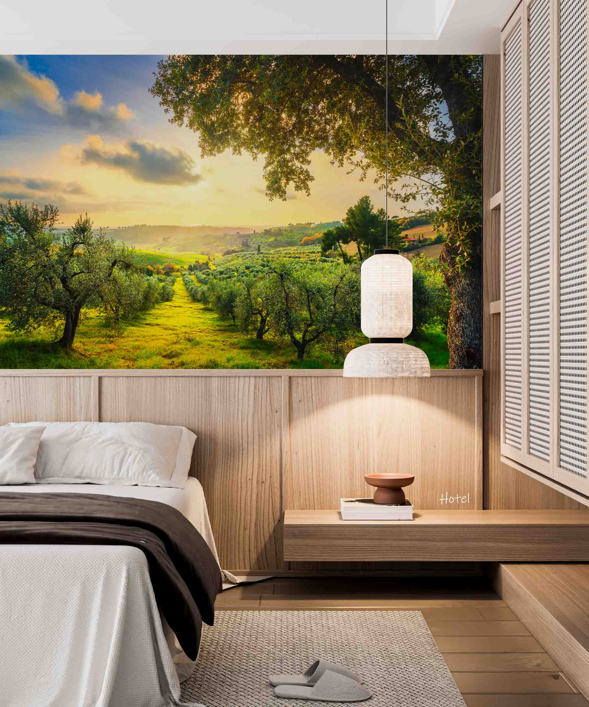 3D Hotel Inn Motel Hostel Resort Manor Scenery Wall Mural Wallpaper 34