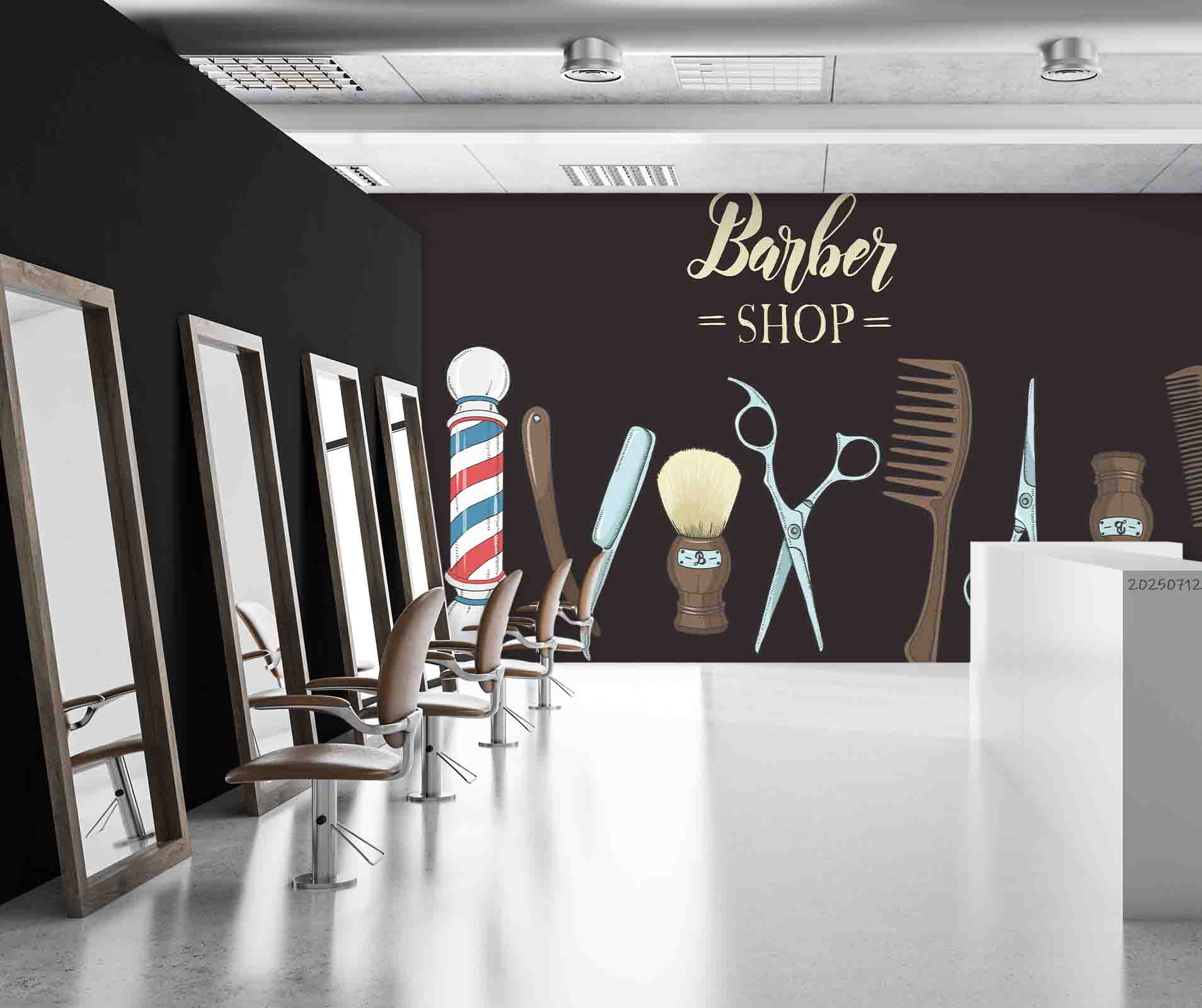 3D Salon Shop Beauty Salon Barber Shop Wall Mural Wallpaper 56