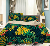 3D Selva Leaf Green Quilt Cover Set Bedding Set Duvet Cover Pillowcase 334