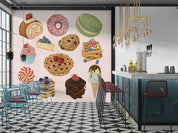 3D Delicious Dessert Set Wall Mural Wallpaper GD 5281- Jess Art Decoration