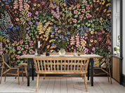 3D Watercolor Colorful Floral Leaves Wallpaper Wall Mural Wall Decor Wall Art Wall Sticker Remoable Wallpaper LQH