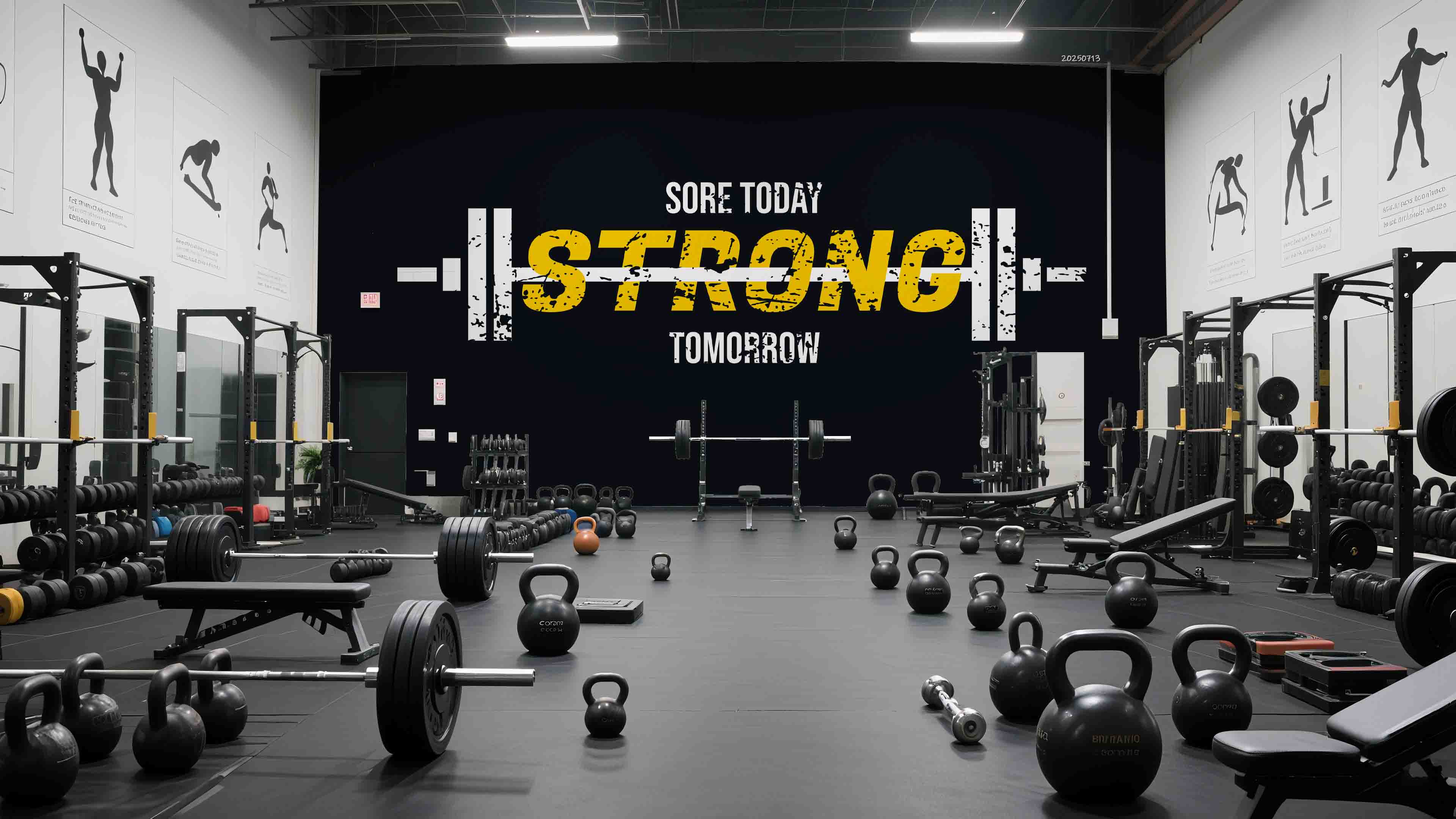 3D Gym Fitness Dumbbell Wall Mural Wallpaper 12