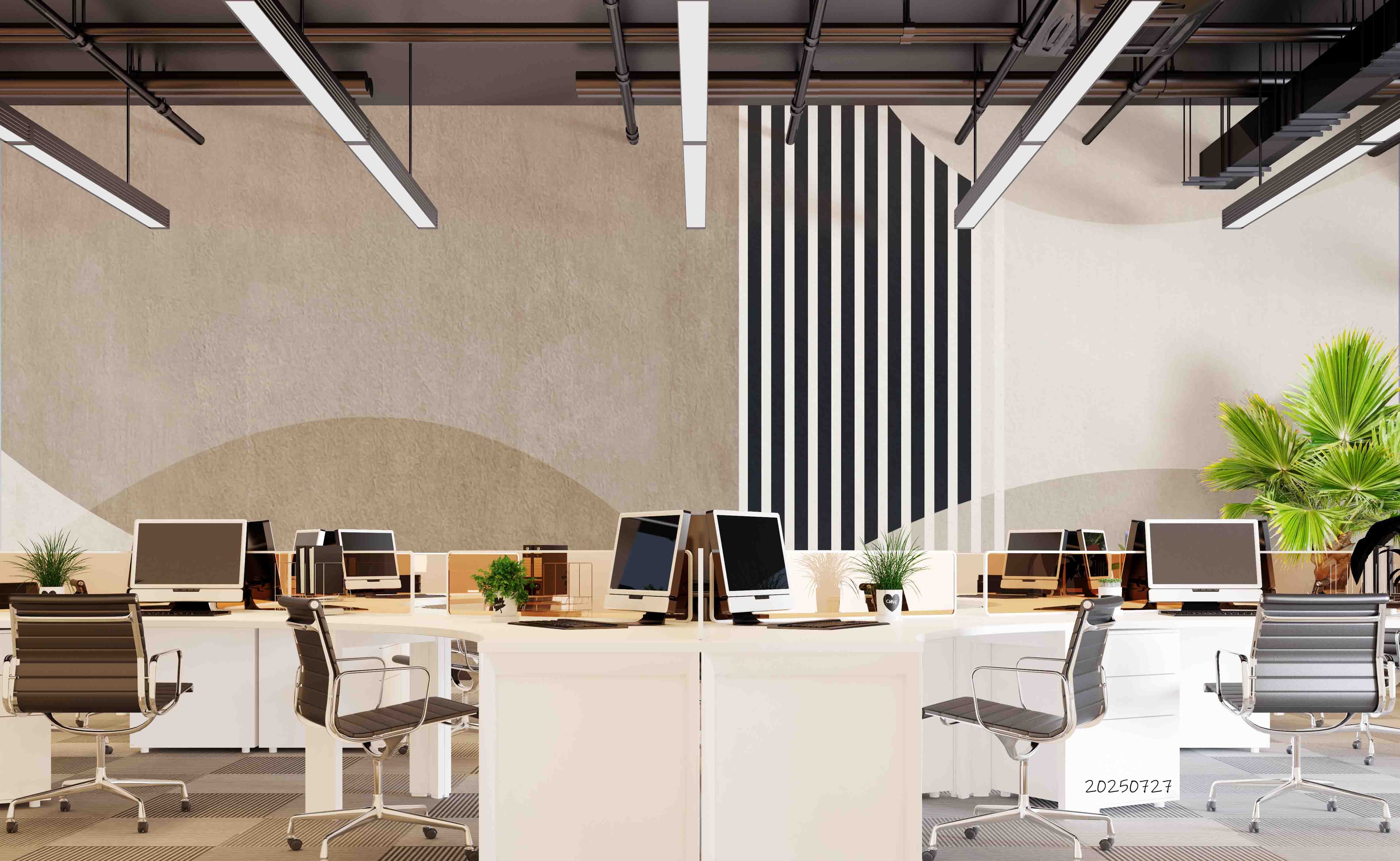 3D Office Business Commerce Geometric Lines Wall Mural Wallpaper 20