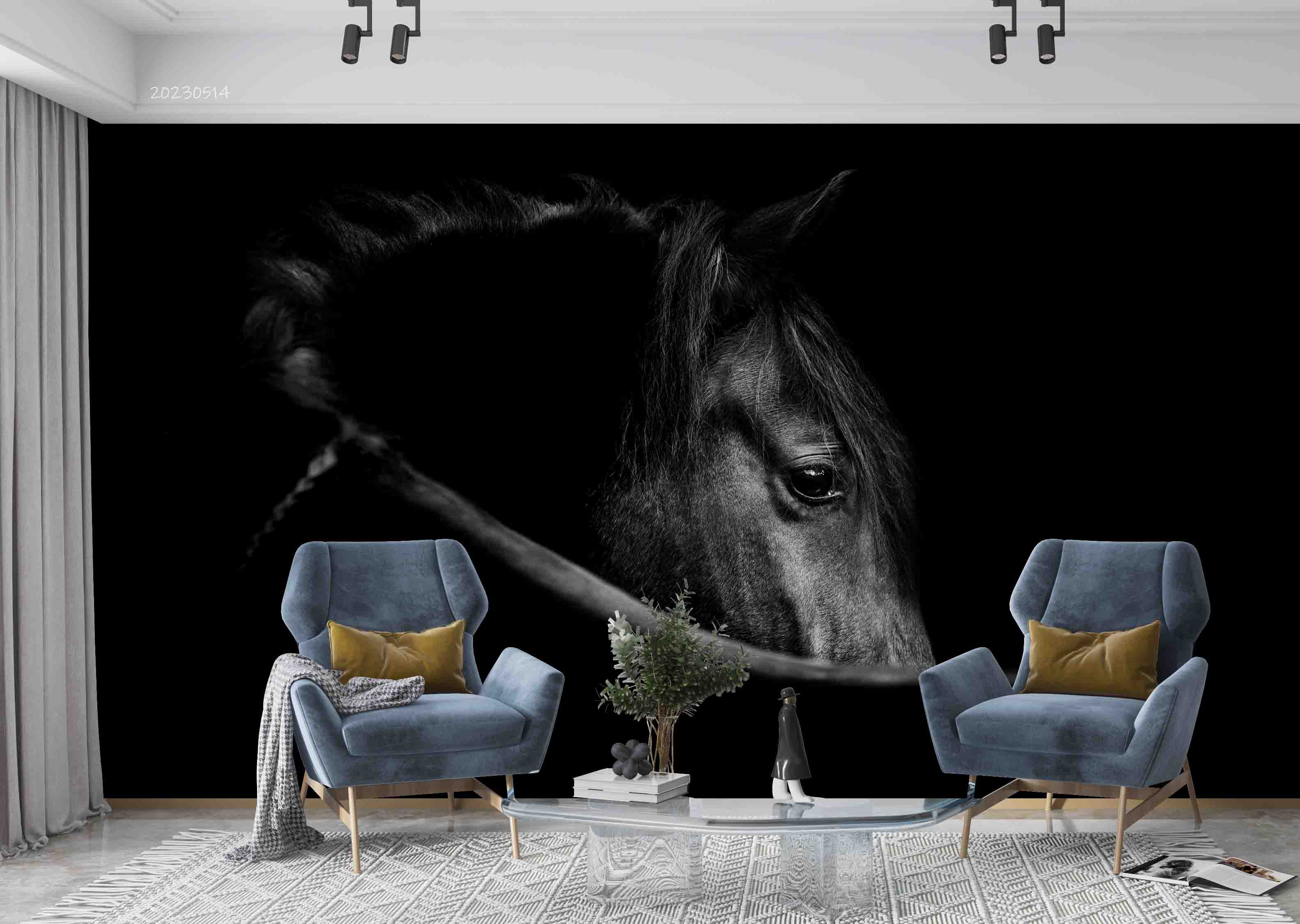3D Dark Horse Avatar Wall Mural Wallpaper GD 5361- Jess Art Decoration