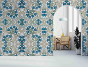 3D Art Nouveau Lily Valley Flower Pattern Background Wall Mural Wallpaper GD 3500- Jess Art Decoration