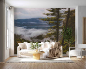 3D Scenery Forest Tree Fog Cloud Bluesky Wall Mural Wallpaper YXL 13- Jess Art Decoration