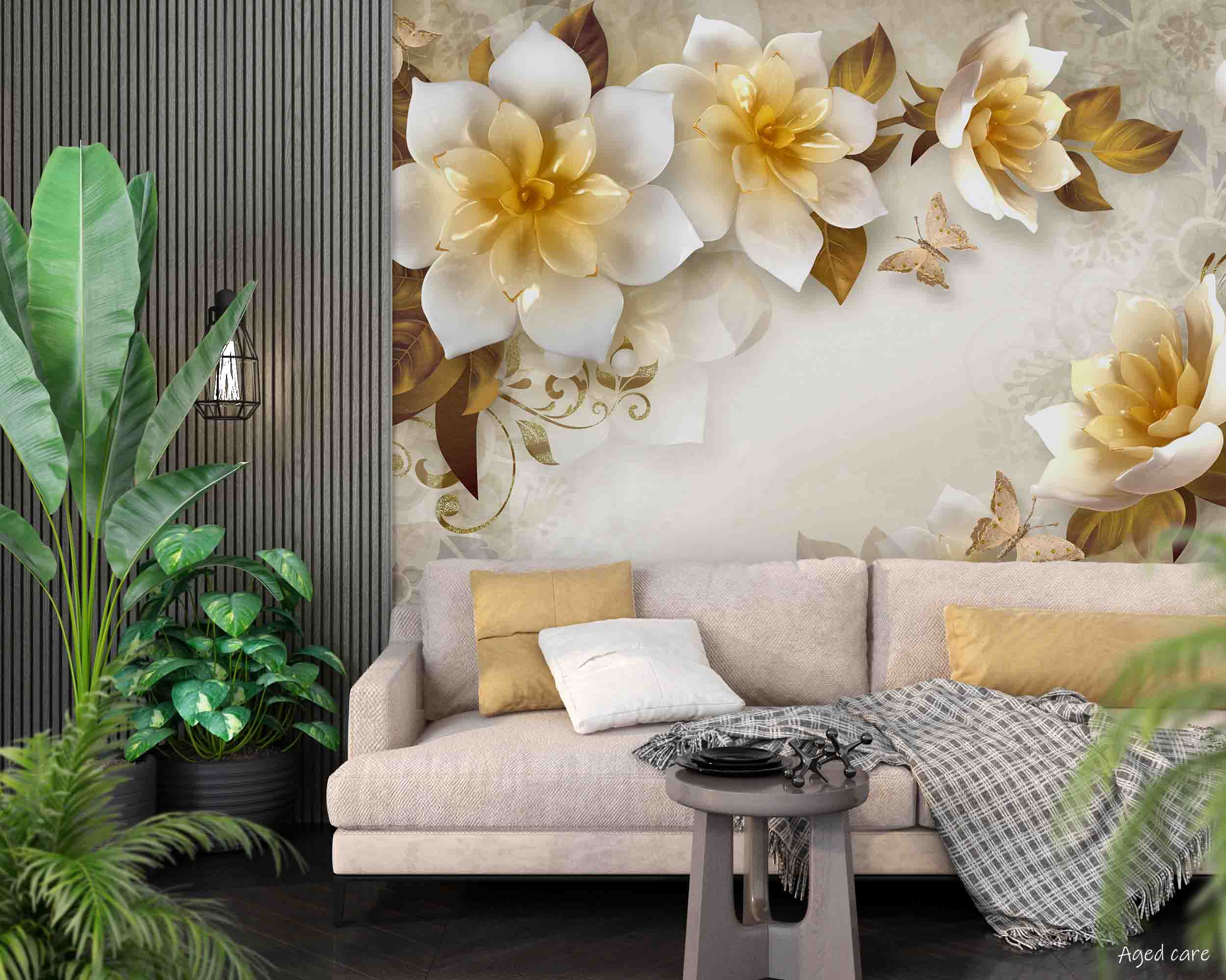3D Aged Care Retirement Home Gerocomium Rest Home Floral Vintage Wall Mural Wallpaper 30