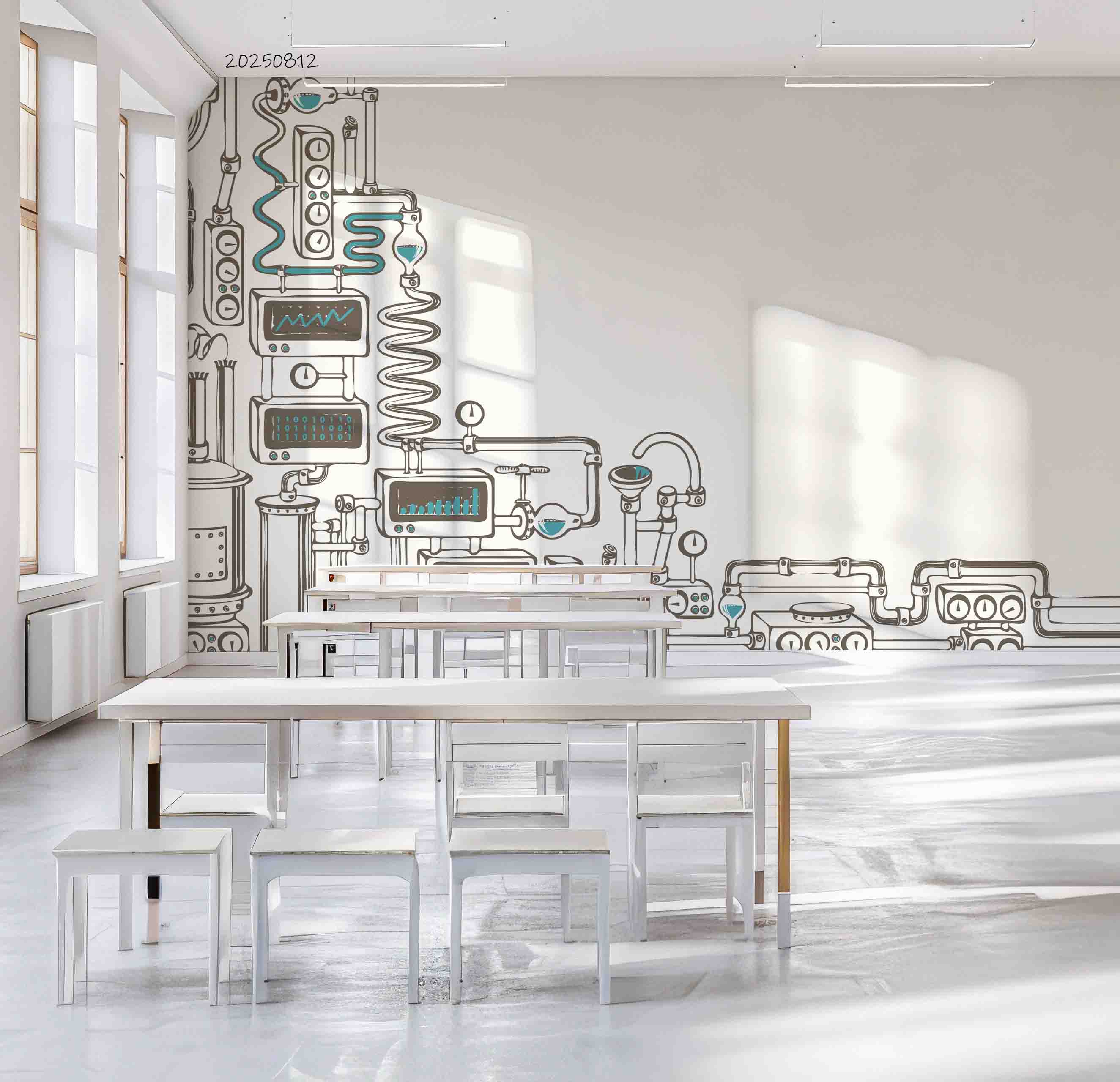 3D School STEM Science Lab Classroom Teaching Aid Chemistry Wall Mural Wallpaper 6