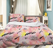 3D Graffiti Leaf Wave Point Quilt Cover Set Bedding Set Duvet Cover Pillowcase 584