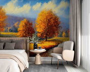 3D Watercolor Fall Forest Tree Scenery Wallpaper Wall Mural Wall Decor Wall Art Wall Sticker Remoable Wallpaper LQH 13