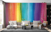 Rainbow Colors Background Contemporary Wallpaper contemporary street art wall mural for creative room or feature wall - view 
