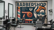 3D Barber Shop Hair Salon Haircut Specialist Shaving Wall Mural Wallpaper 12