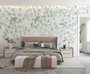 3D Watercolor Branches Leaves Butterfly Wall Mural Wallpaper GD 4945- Jess Art Decoration