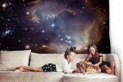 3D Star Cloud Night Sky Silhouette Branch Tree Wall Mural Wallpaper GD 4496- Jess Art Decoration