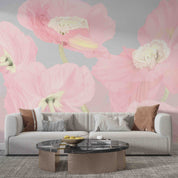 3D Floral Leaf Phalaenopsis Blue Wall Mural Wallpaper YXL 3126