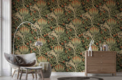 3D Vintage Red Floral Leaf William Morris Pattern Wallpaper Wall Mural Wall Decor Wall Art Wall Sticker Remoable Wallpaper