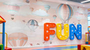 3D Play Centre Amusement Park Funfair Carnie Cartoon Air Balloon Wall Mural Wallpaper 22