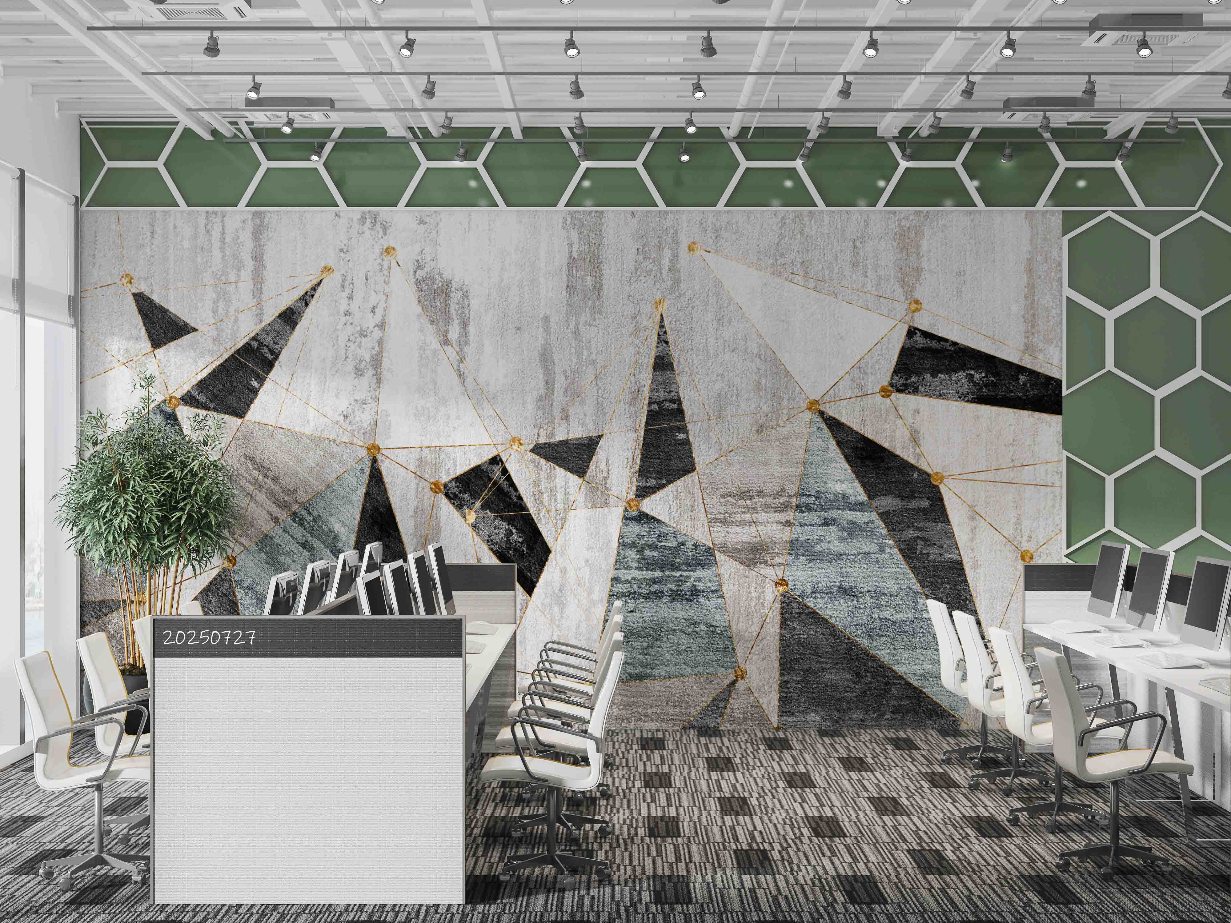 3D Office Business Commerce Geometric Modern Abstract Wall Mural Wallpaper 51