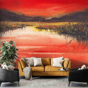 3D Oil Painting Tree Mountain Sea Grassland Wall Mural Wallpaper YXL 123