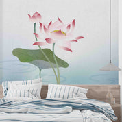 3D Floral Lotus Leaf Pond Wall Mural Wallpaper YXL 2956