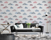 3D Stylish Pastel Color Graffiti Cloud Wall Mural Wallpaper GD 5139- Jess Art Decoration