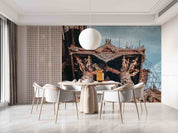 3D Architecture Relief Buddha Sky Wall Mural Wallpaper YXL 2447