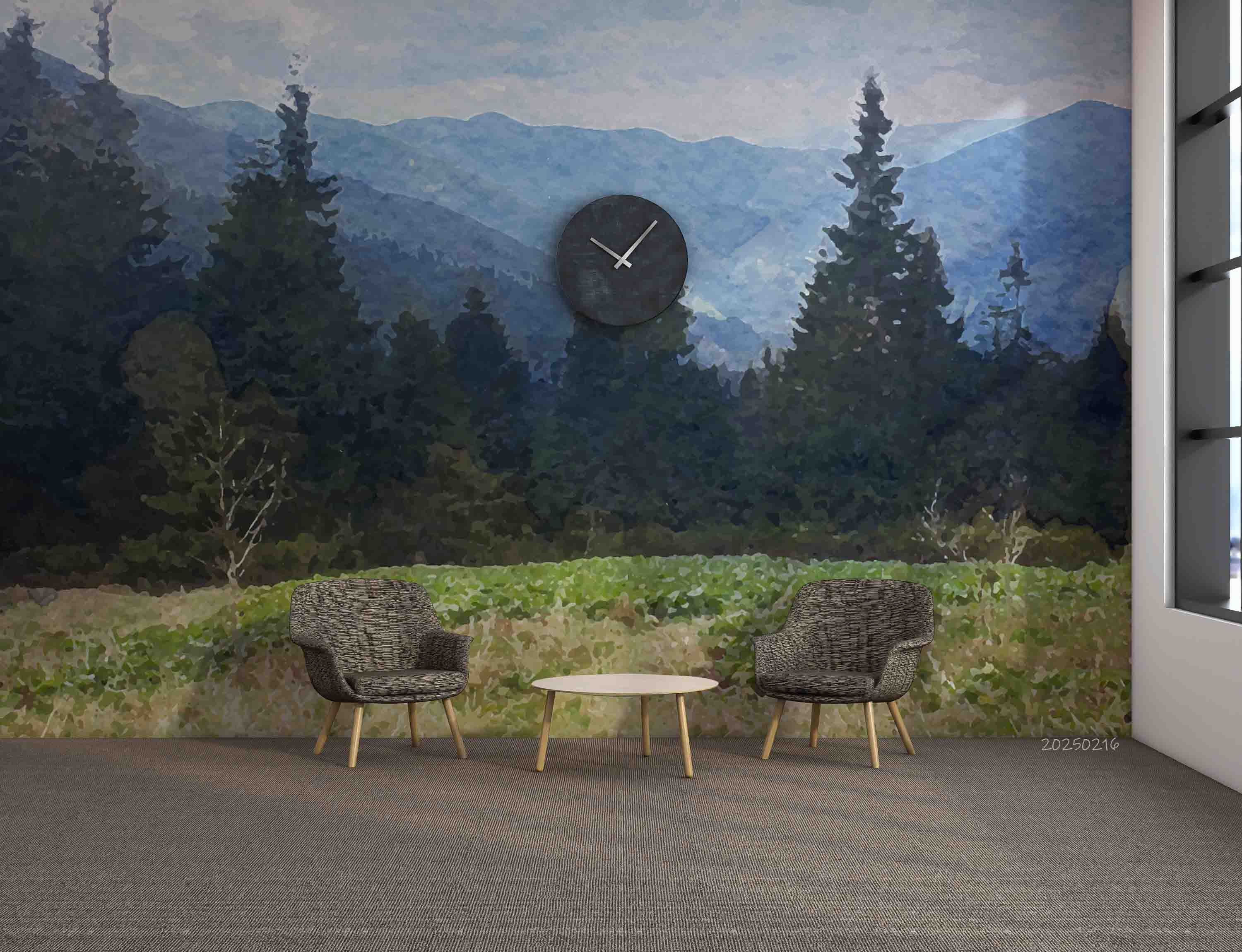3D Sky Mountains Forest Nature Landscape Wallpaper Wall Mural Wall Decor Wall Art Wall Sticker Remoable Wallpaper LQH