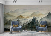 3D Watercolor Mountains Landscape Oil Painting Wallpaper Wall Mural Wall Decor Wall Art Wall Sticker Remoable Wallpaper LQH 33