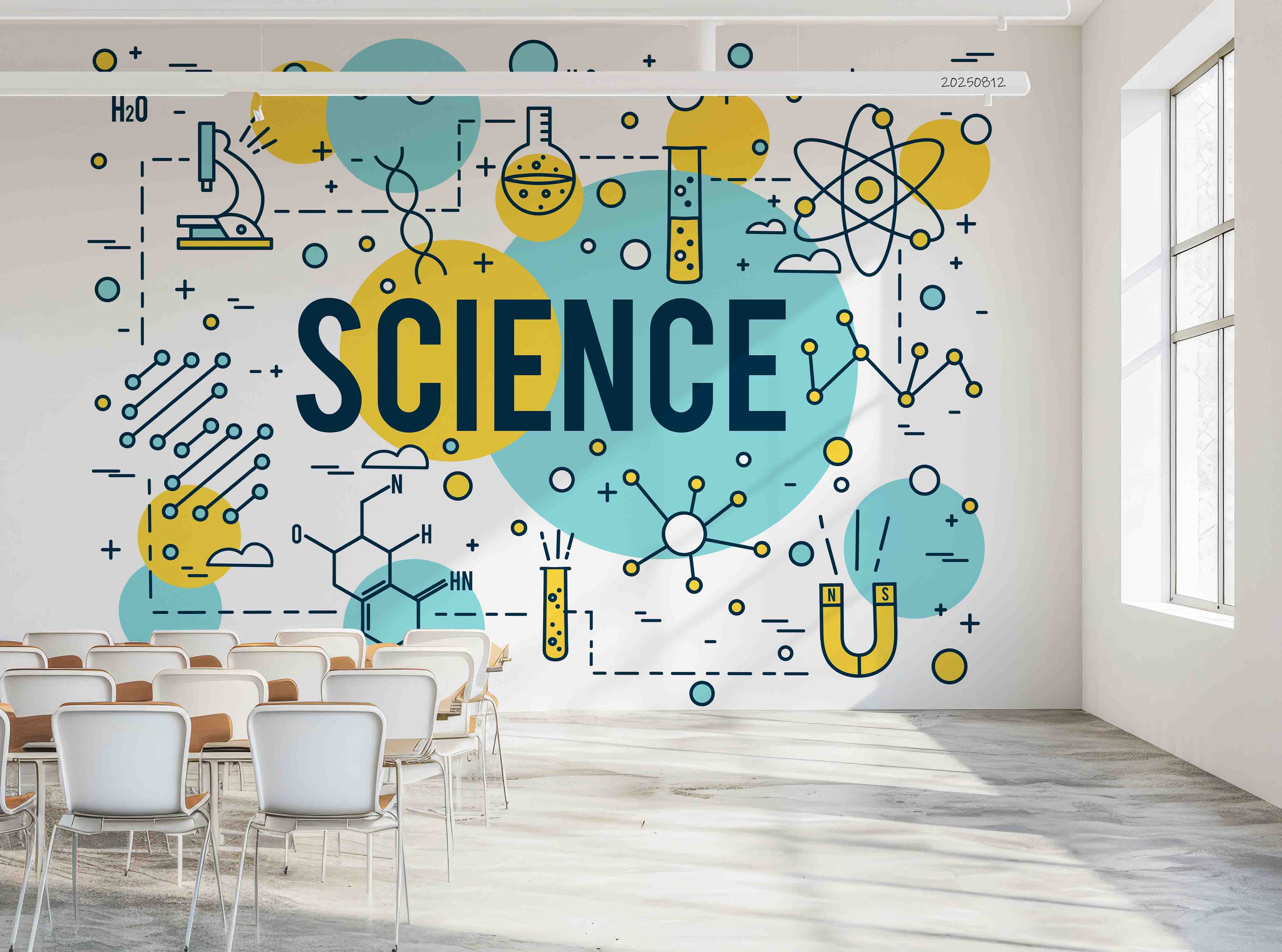3D School STEM Science Lab Classroom Teaching Aid Wall Mural Wallpaper 18