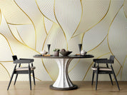 3D Geometric Line Petal Wall Mural Wallpaper YXL 2638