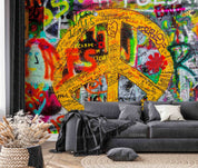 Abstract Art Graffiti Wallpaper urban graffiti wall mural for teen room, studio or feature wall