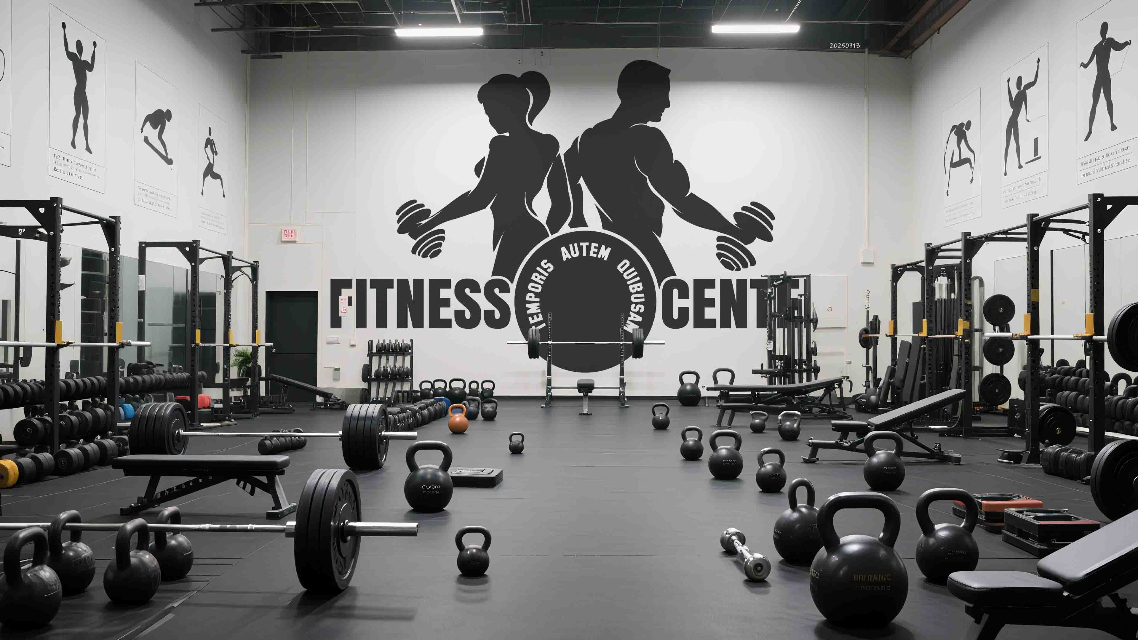 3D Gym Fitness Gymnasium Dumbbell Wall Mural Wallpaper 51