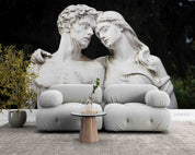 3D White Art Sculpture Black Background Wallpaper Wall Mural Wall Decor Wall Art Wall Sticker Remoable Wallpaper LQH
