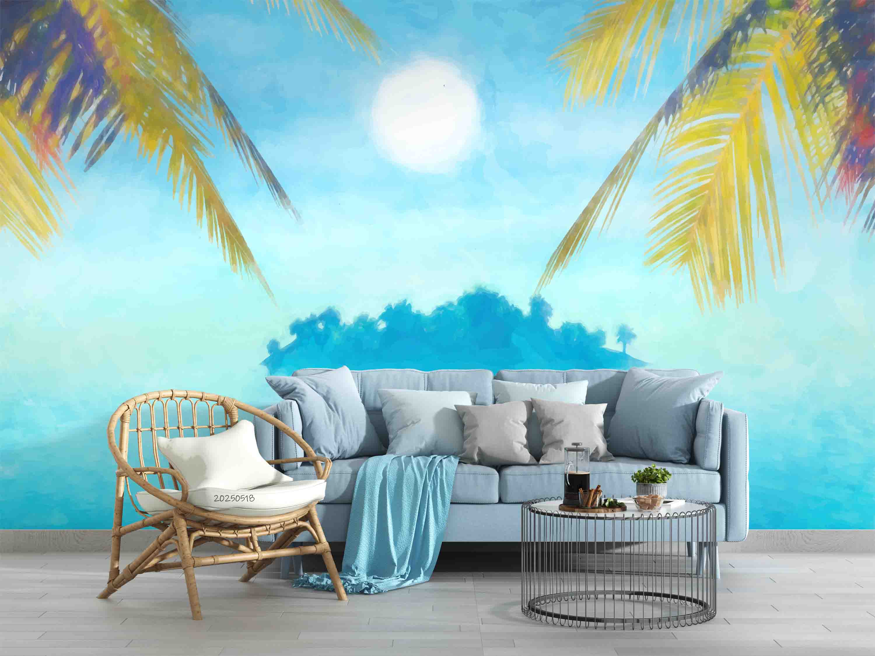 3D Summer Sea Sky Island Scenery Wallpaper Wall Mural Wall Decor Wall Art Wall Sticker Remoable Wallpaper