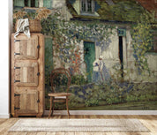 3D Oil Painting House Women Sweeping Wall Mural Wallpaper GD 2965- Jess Art Decoration