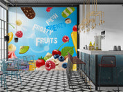 3D Ice Cream Popsicle Blue Sunlight Wall Mural Wallpaper YXL 2332