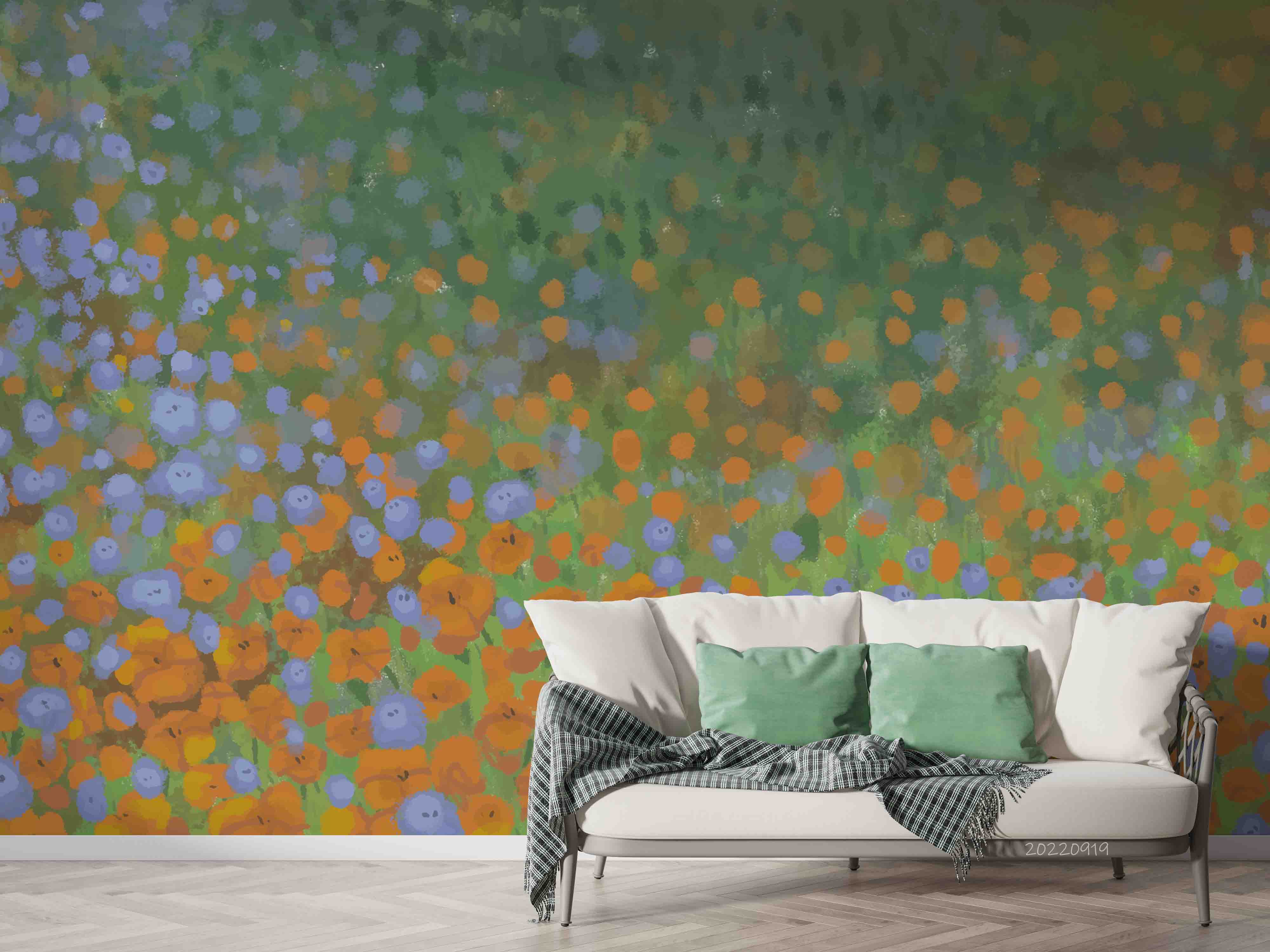 3D Blooming Poppy Field Background Wall Mural Wallpaper GD 3492- Jess Art Decoration