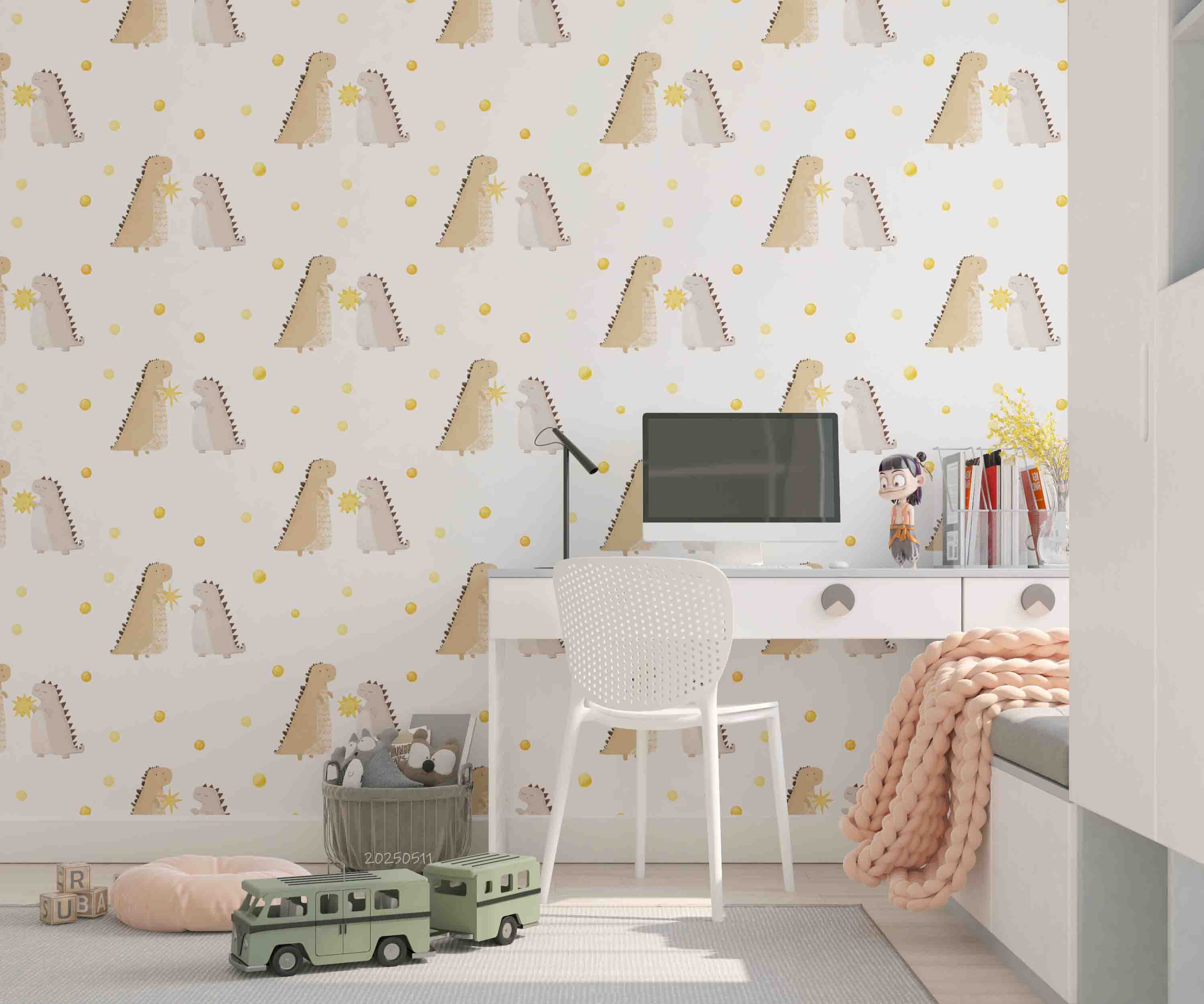 3D Cartoon Animal Dinosaur Kids Wallpaper Wall Mural Wall Decor Wall Art Wall Sticker Remoable Wallpaper