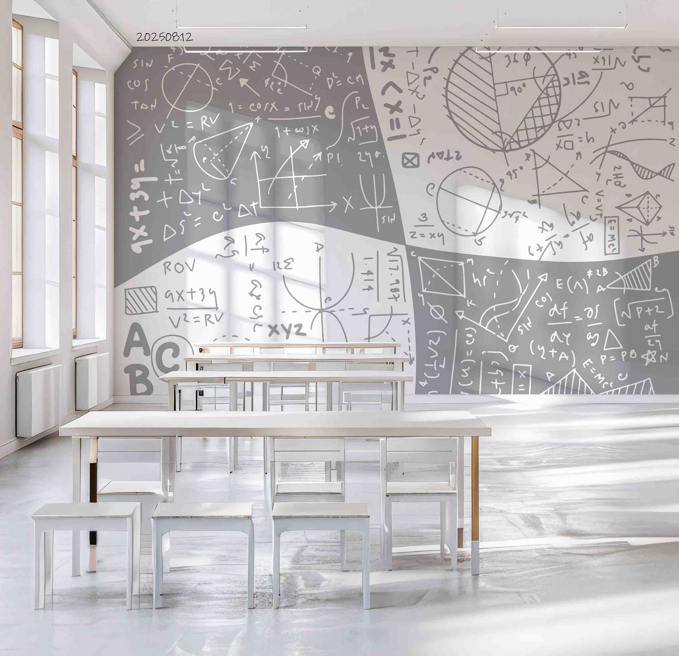 3D School STEM Science Lab Classroom Teaching Aid Math Wall Mural Wallpaper 21