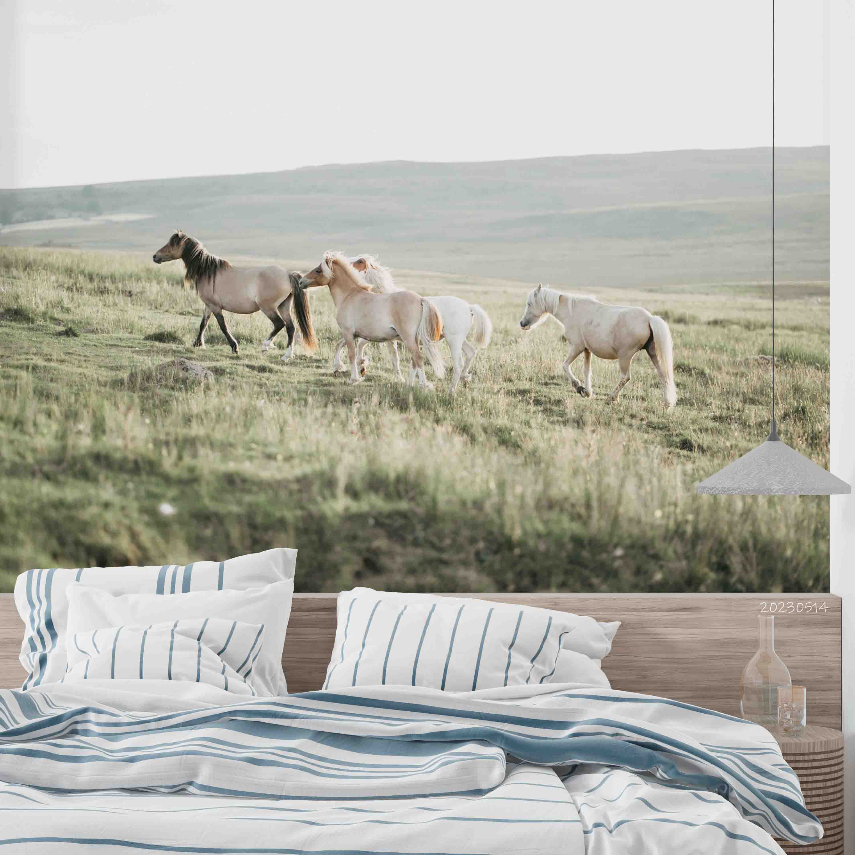 3D Closeup Cute Pony Wilderness Wall Mural Wallpaper GD 5357- Jess Art Decoration