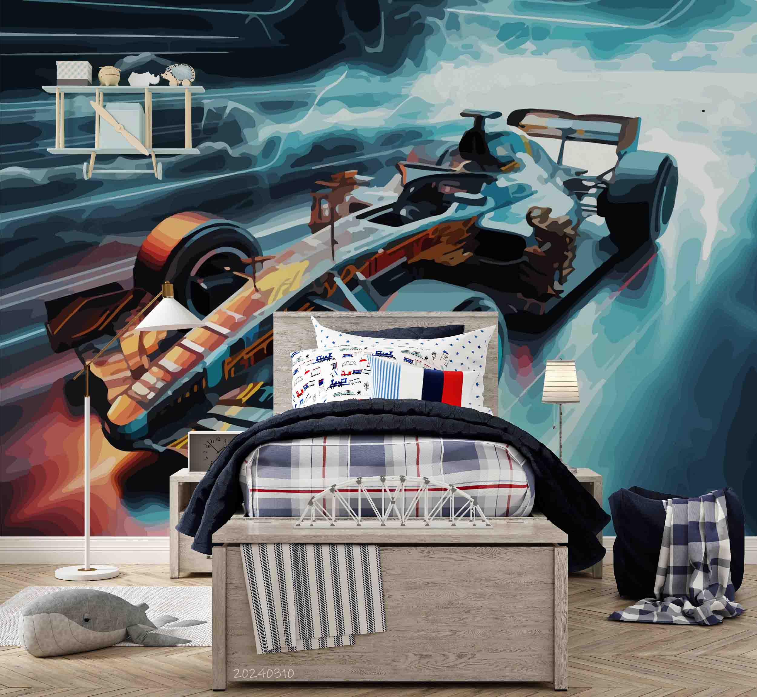 3D F1 Formula One Racing Wallpaper Wall Mural Wall Decor Wall Art Wall Sticker Remoable Wallpaper
