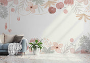 3D Watercolor Floral Illustration Background Wall Mural Wallpaper GD 3305- Jess Art Decoration
